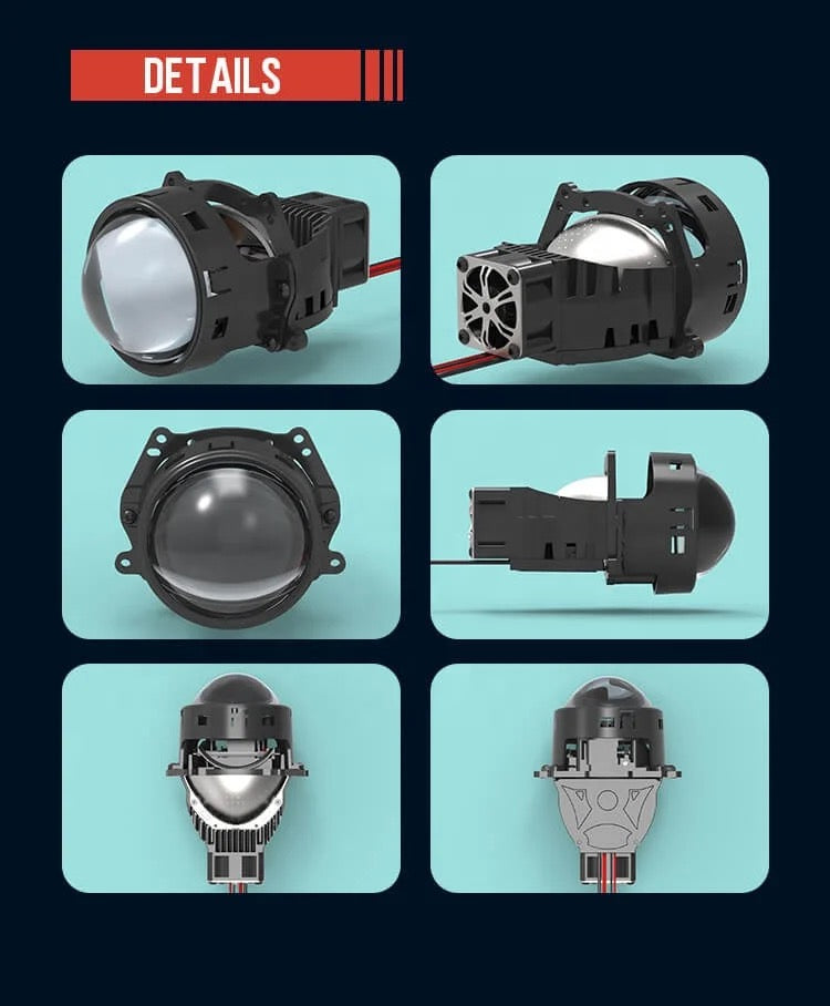 Hexar X9 Pro 53/63W Bi-Beam LED projector ไฟหน้าแอลอีดี โปรเจ็คเตอร์(X9 Pro + ติดตั้ง)