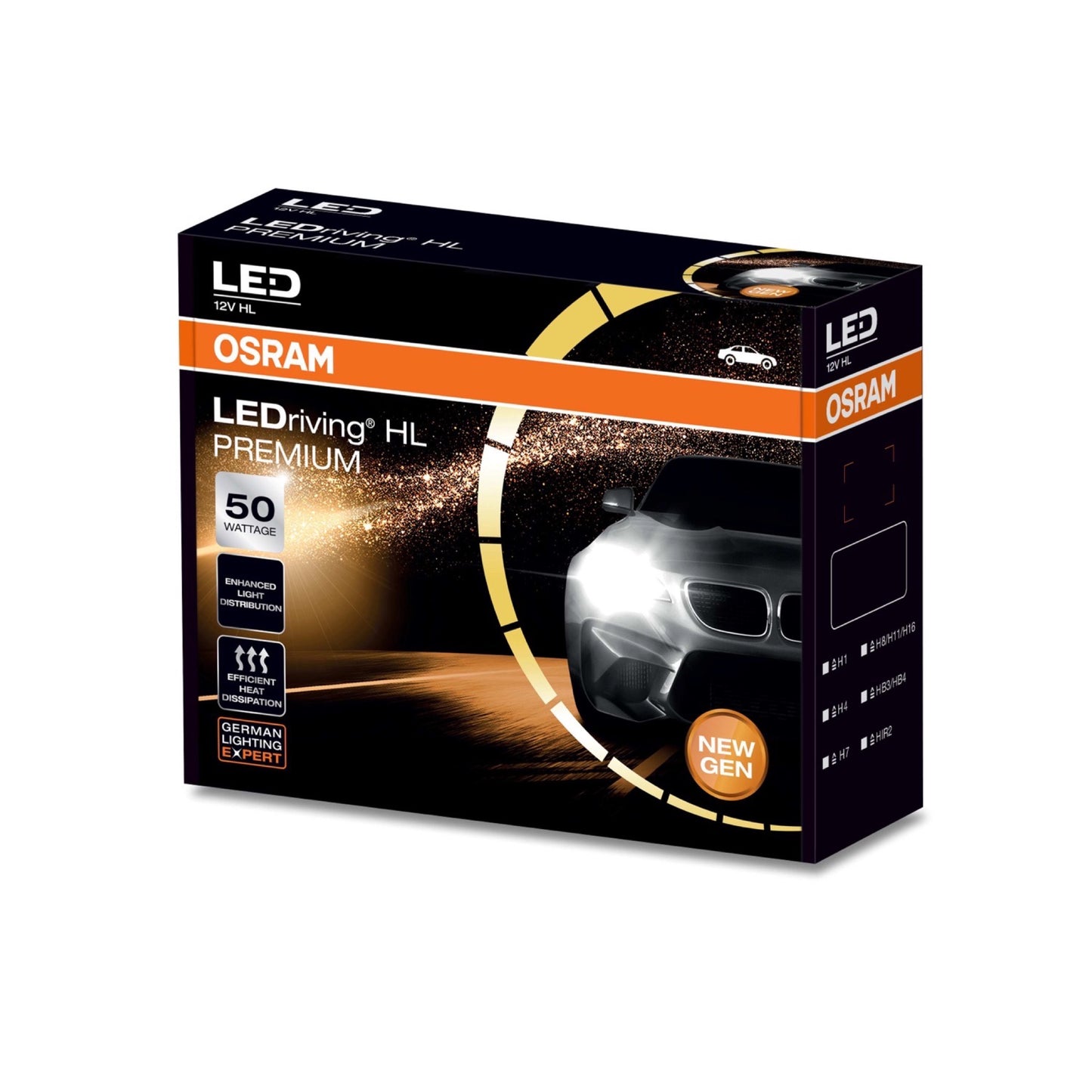 Osram HL Premium 2.0 55W 6000K หลอดไฟหน้าแอลอีดี Osram HL Premium 2.0