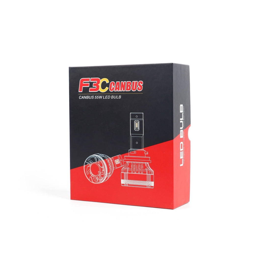 หลอดไฟหน้า F3C HIR2 (9012) 55W 12000LM 6500K CANBUS LED Headlamp