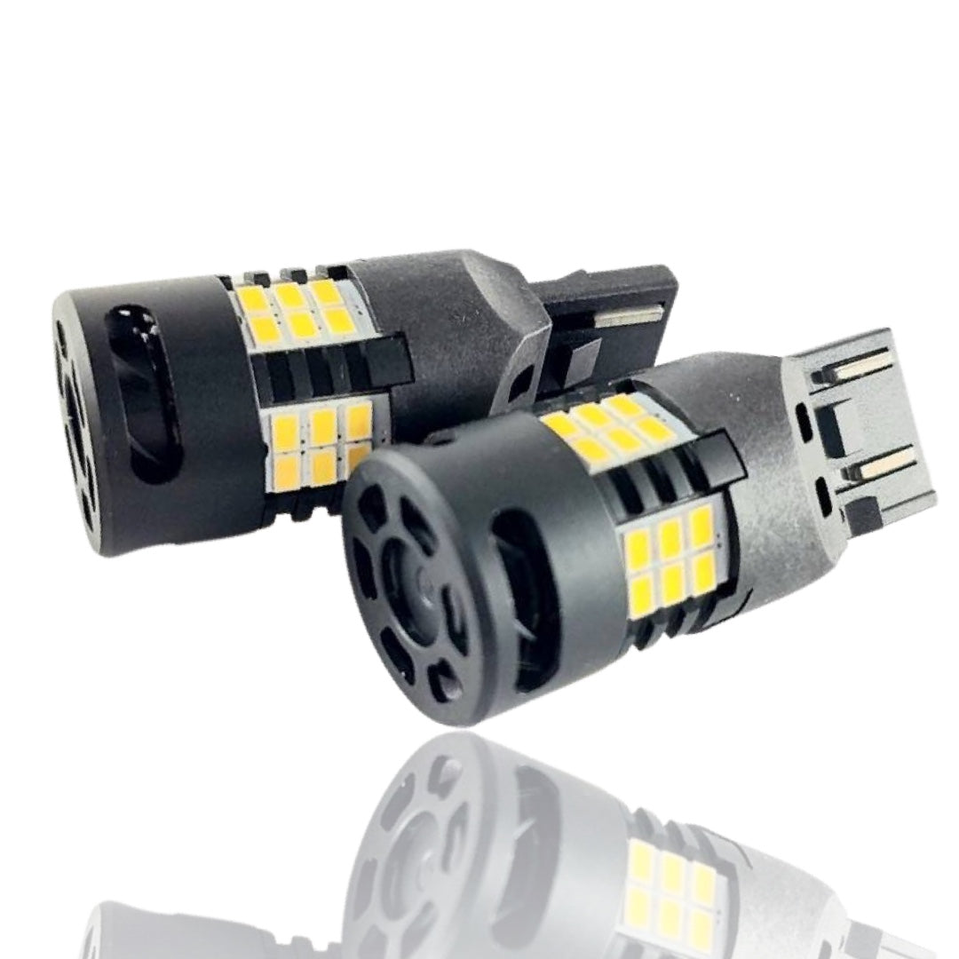 A16 T20 (7440) LED Signal Bulb  AMBER (มีพัดลม)