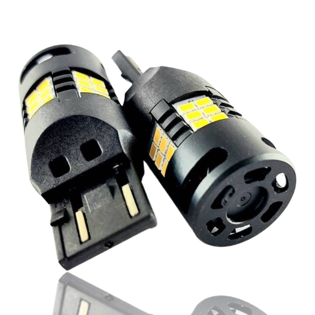A16 T20 (7440) LED Signal Bulb  AMBER (มีพัดลม)