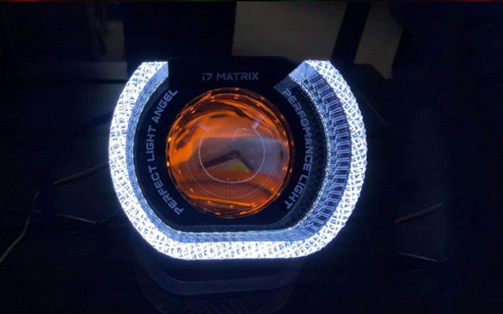 VAHID I7 U WY 3" + Crystal Matrix LED 3" Shroud ฝาครอบโปรเจ็คเตอร์+ไฟวงแหวน