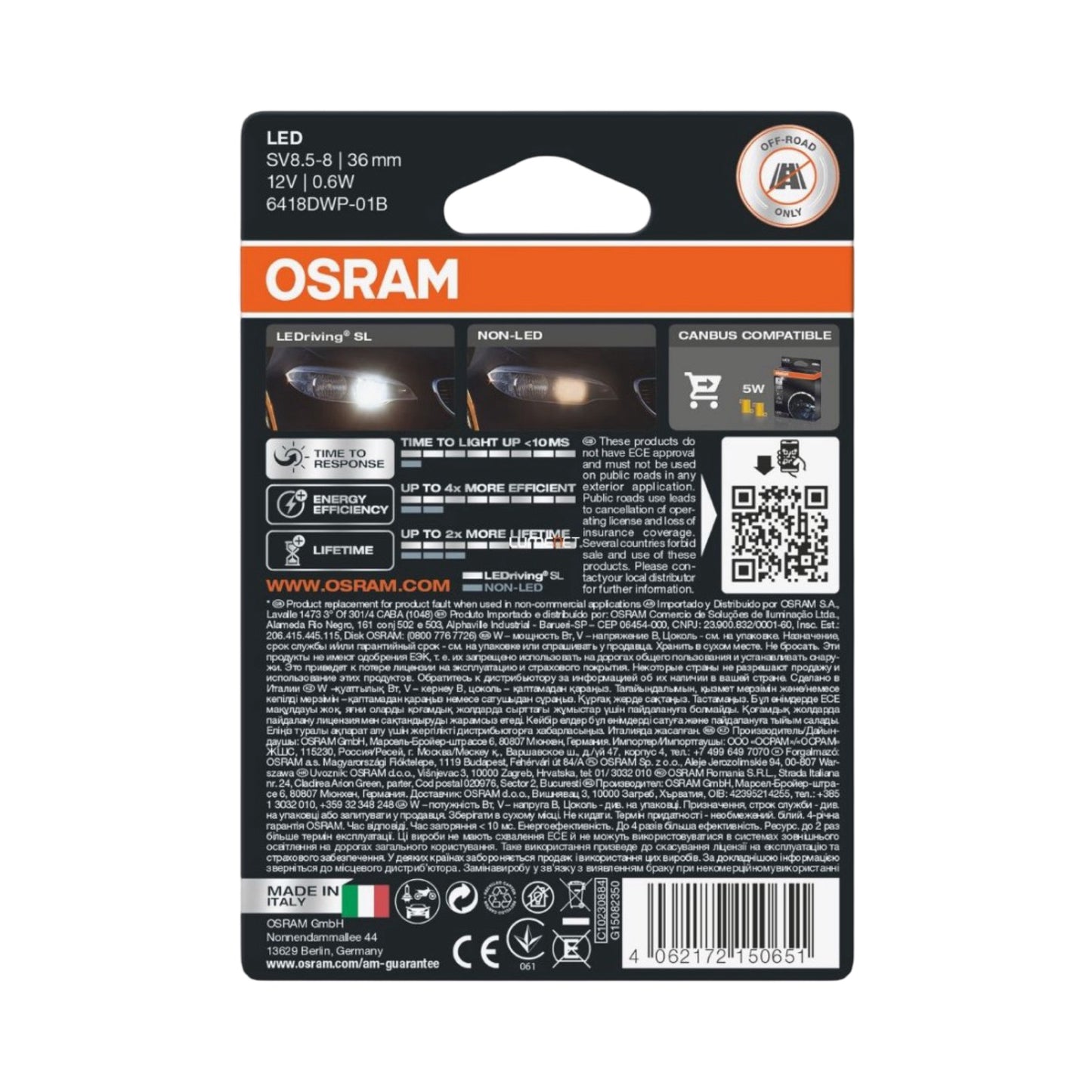 Osram 1156 สีขาว (White)